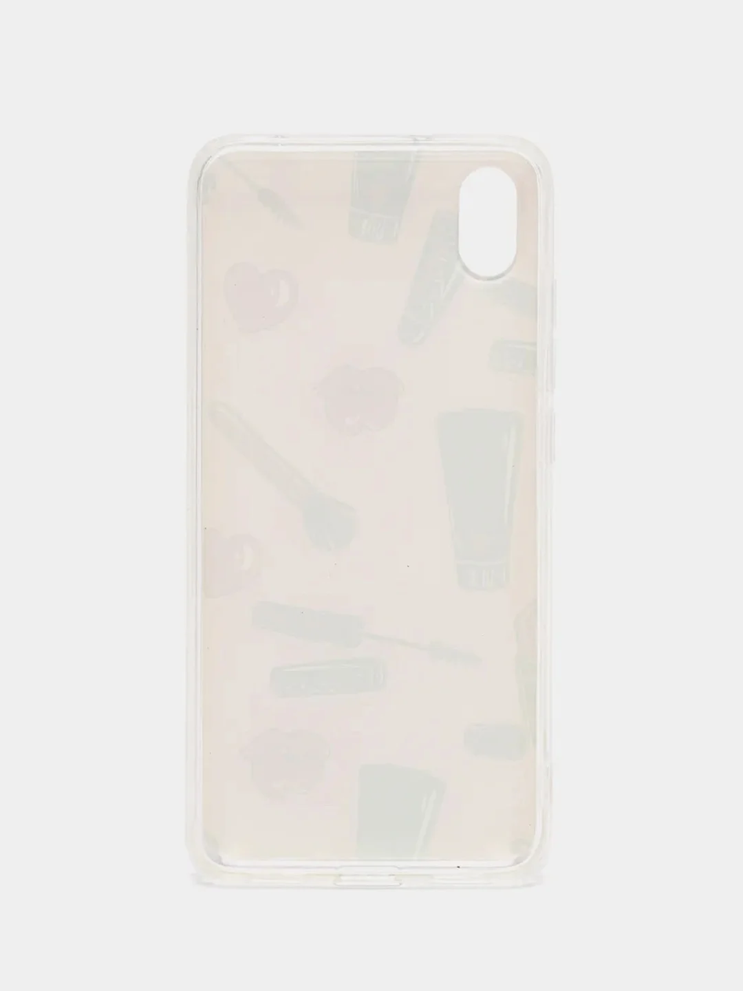 Бирюзовый чехол Xiaomi Redmi 7A, Сяоми Редми 7А с рисунком "Косметика"