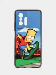 Голубой чехол с рисунком на Xiaomi 11T и Xiaomi 11T Pro (Сяоми 11Т и Сяоми 11Т Про)