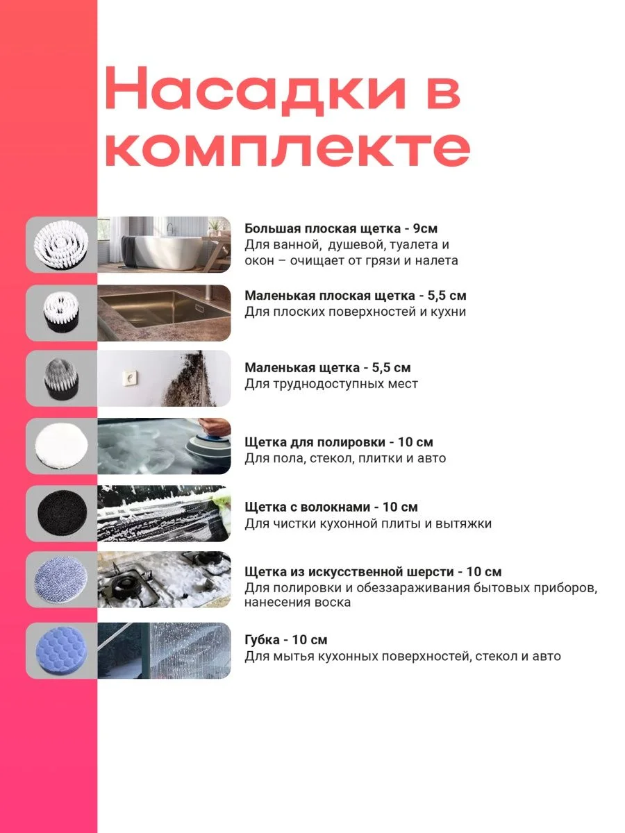Белый электрощетка для уборки 7в1. Щетка бытовая, с длинной телескопической ручкой, беспроводная