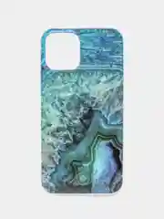 Морской чехол iPhone 12 / 12 Pro (6.1), 12 mini (5.4) силиконовый с мраморным рисунком