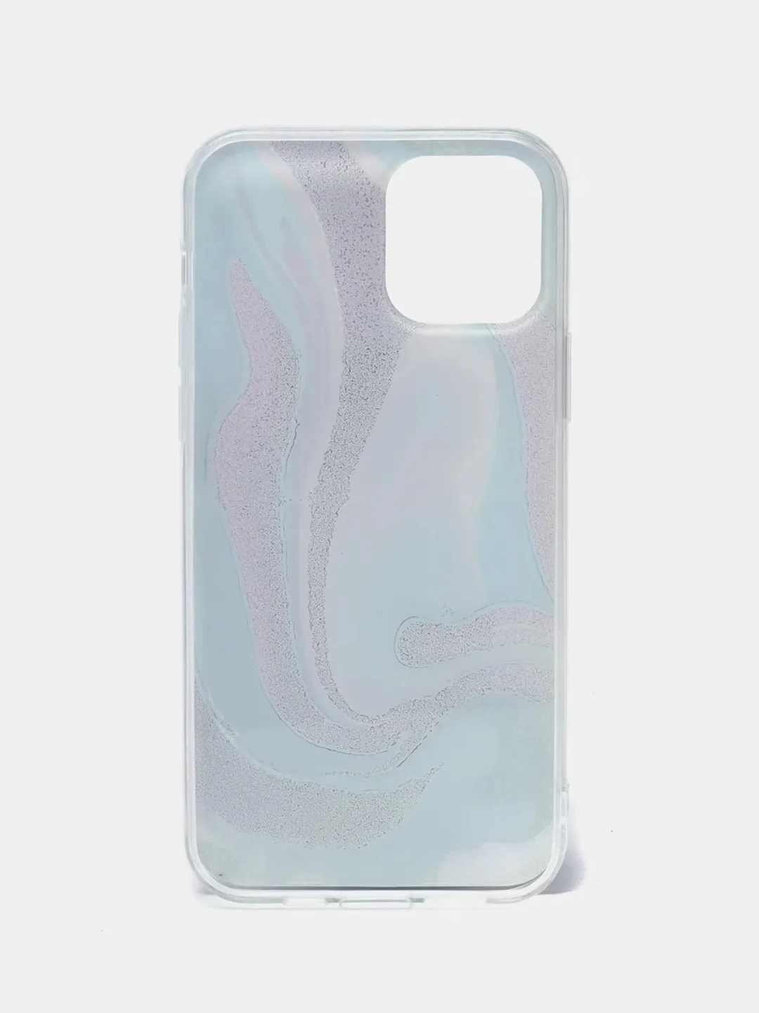 Индиго чехол iPhone 12 / 12 Pro (6.1), 12 mini (5.4) силиконовый с мраморным рисунком
