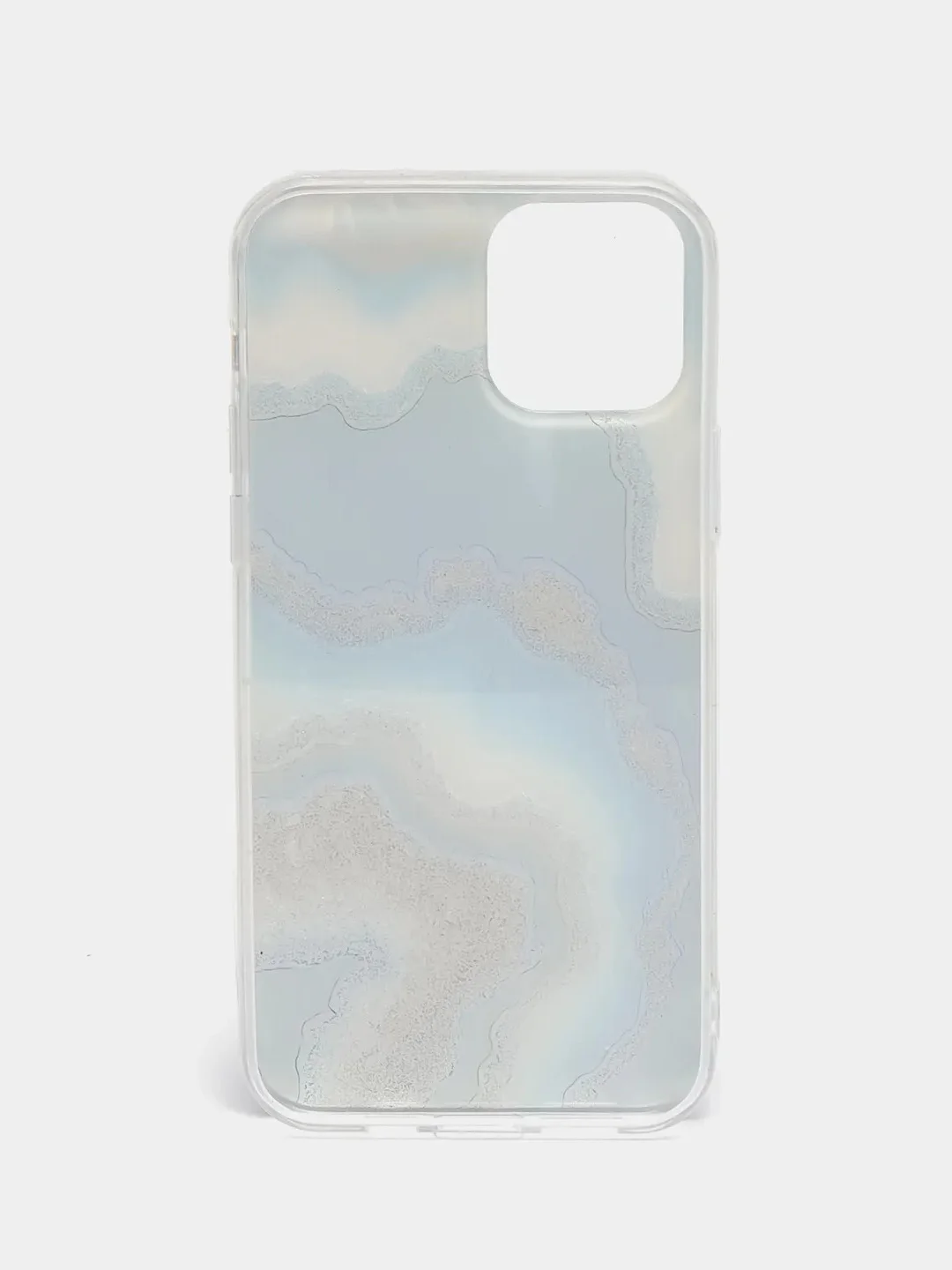 Золотой чехол iPhone 12 / 12 Pro (6.1), 12 mini (5.4) силиконовый с мраморным рисунком
