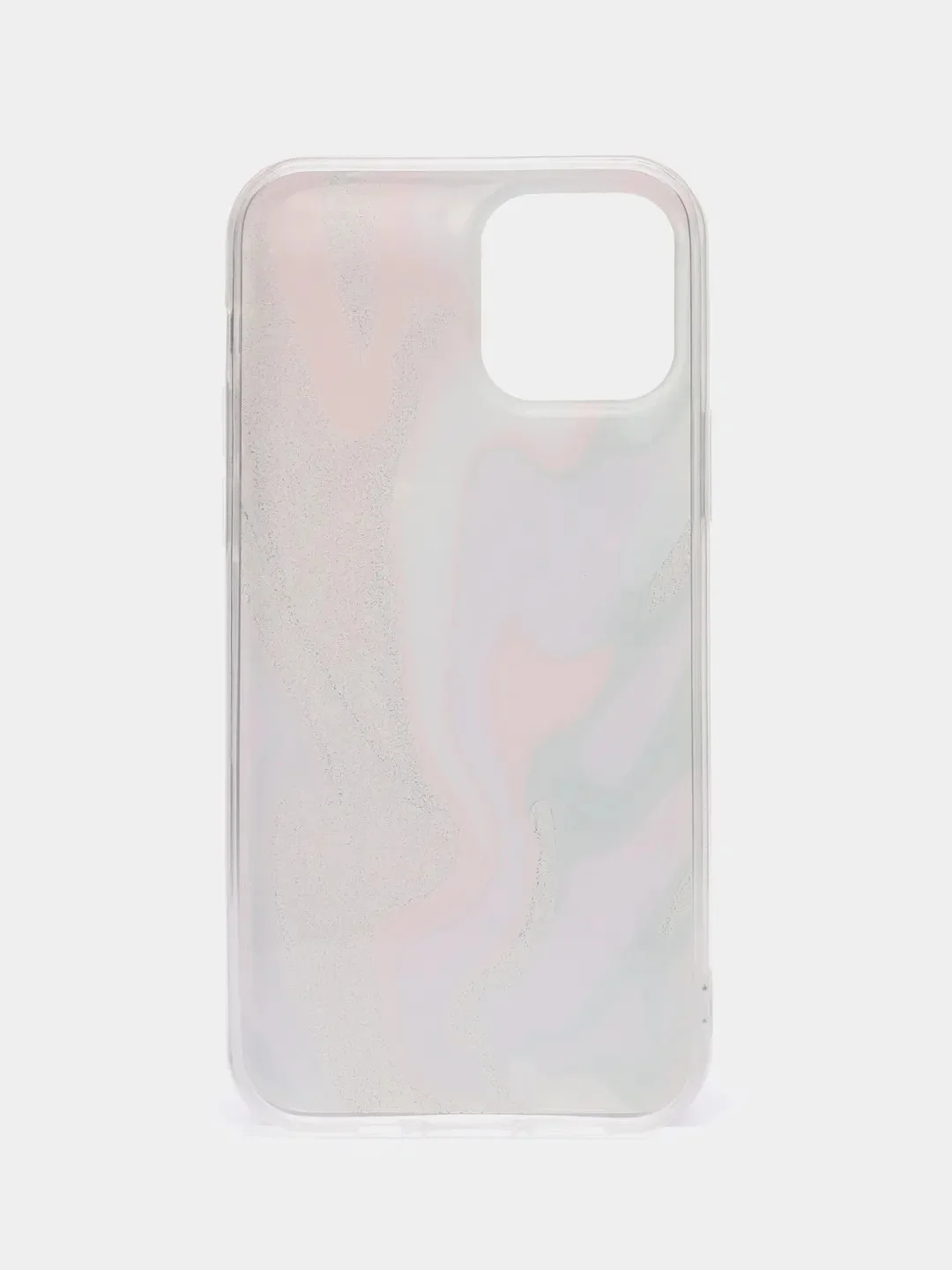 Пурпурный чехол iPhone 12 / 12 Pro (6.1), 12 mini (5.4) силиконовый с мраморным рисунком