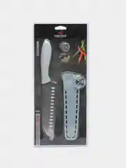 Нож "Сантоку", с чехлом и точилкой Nirosta Eversharp 3 в 1, 30,5 см, лезвие 18 см