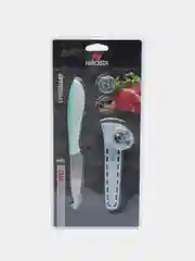 Нож для овощей, с чехлом и точилкой, Nirosta Better 3 в 1, 20,5 см, лезвие 9 см