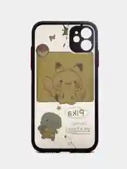 Желтый чехол для айфон (iPhone) 11 / 12 / 13 Pro Max про макс пластиковый с принтом