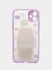 Пурпурный чехол для айфон (iPhone) 11 / 12 / 13 Pro Max про макс пластиковый с принтом
