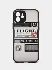 Угольный чехол для айфон (iPhone) 11 / 12 / 13 Pro Max про макс пластиковый с принтом
