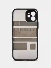 Угольный чехол для айфон (iPhone) 11 / 12 / 13 Pro Max про макс пластиковый с принтом