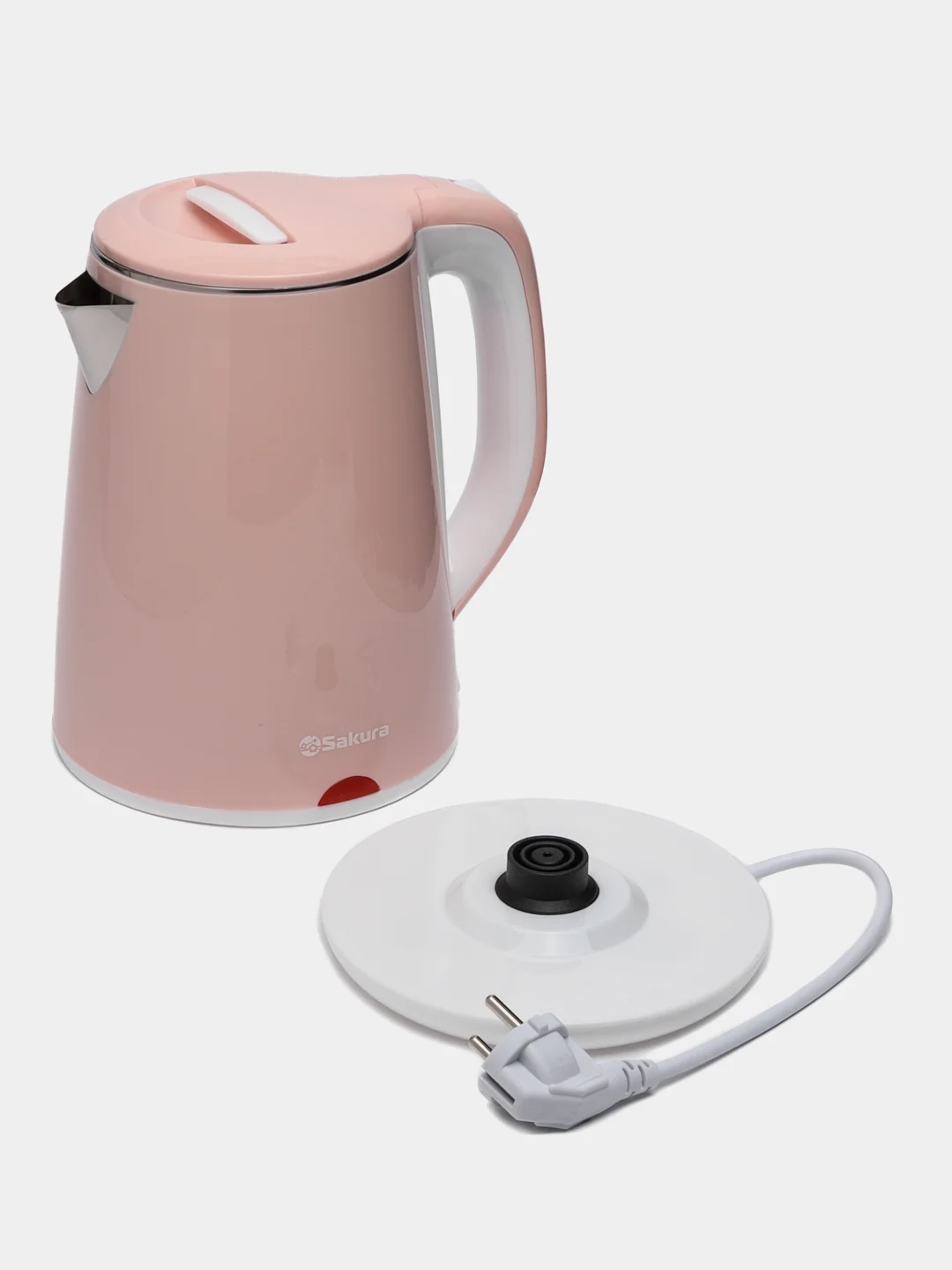 Розовый чайник, Сакура SA-2150, электрический, 2,2 л