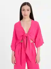 Фуксия костюм женский, летний с брюками палаццо