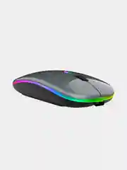 Тёмно-серый компьютерная мышь бесшумная, беспроводная, оптическая, RGB-подсветка, 800-1600 DPI