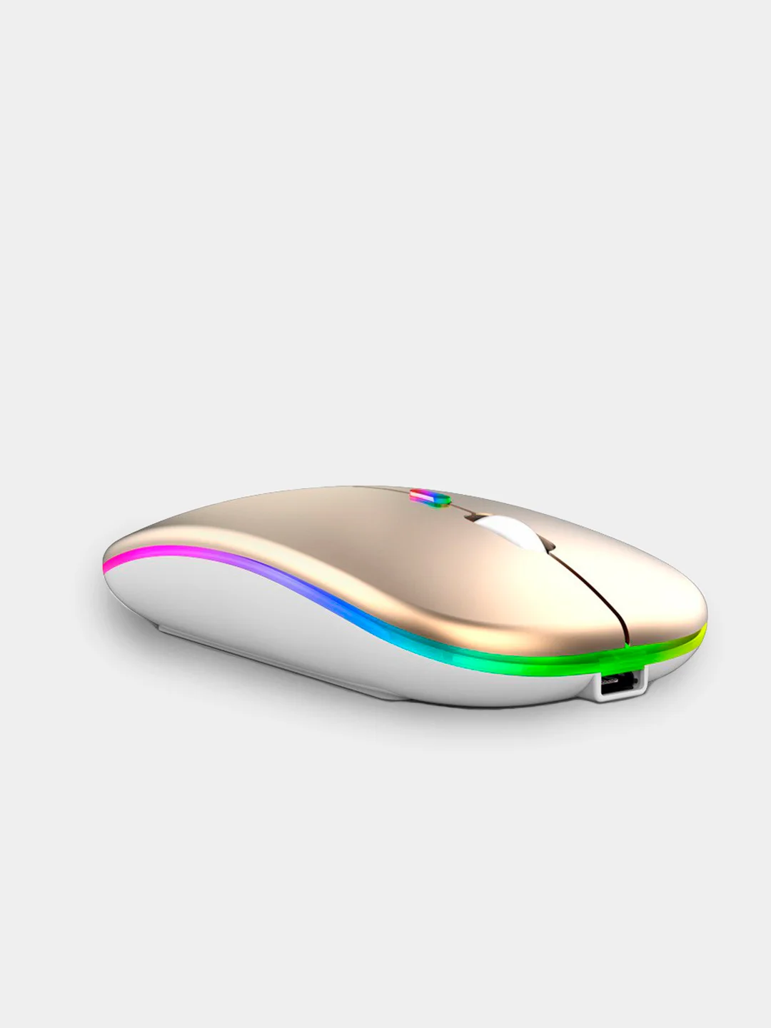 Золотой компьютерная мышь бесшумная, беспроводная, оптическая, RGB-подсветка, 800-1600 DPI