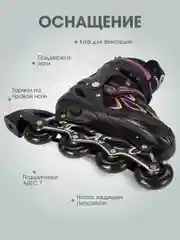 Синий роликовые коньки детские раздвижные (33-40 размеры)
