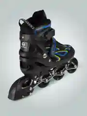 Синий роликовые коньки детские раздвижные (33-40 размеры)