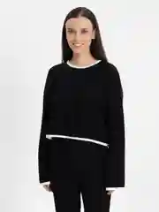 Черный женский костюм весенний,костюм в рубчик,брюки клеш с разрезами