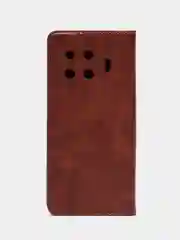 Коричневый чехол-книжка для  Tecno Spark 20 Pro+ (Техно Спарк 20 Про+) из ЭКО кожи