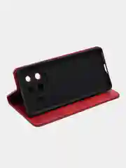 Красный чехол-книжка для  Tecno Spark 20 Pro+ (Техно Спарк 20 Про+) из ЭКО кожи