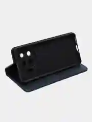 Синий чехол-книжка для  Tecno Spark 20 Pro+ (Техно Спарк 20 Про+) из ЭКО кожи