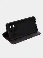 Черный чехол-книжка для  Tecno Spark 20 Pro+ (Техно Спарк 20 Про+) из ЭКО кожи