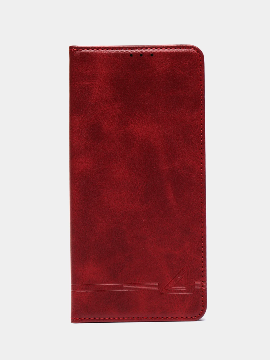Красный чехол-книжка для Redmi Note 13 4G  (Редми Ноут 13 )  из искусственной кожи