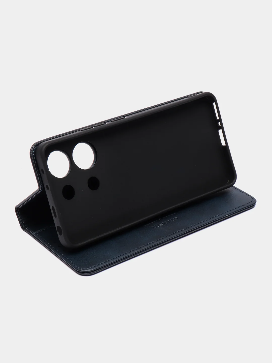 Синий чехол-книжка для Redmi Note 13 4G  (Редми Ноут 13 )  из искусственной кожи