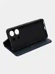 Синий чехол-книжка для Redmi Note 13 4G  (Редми Ноут 13 )  из искусственной кожи