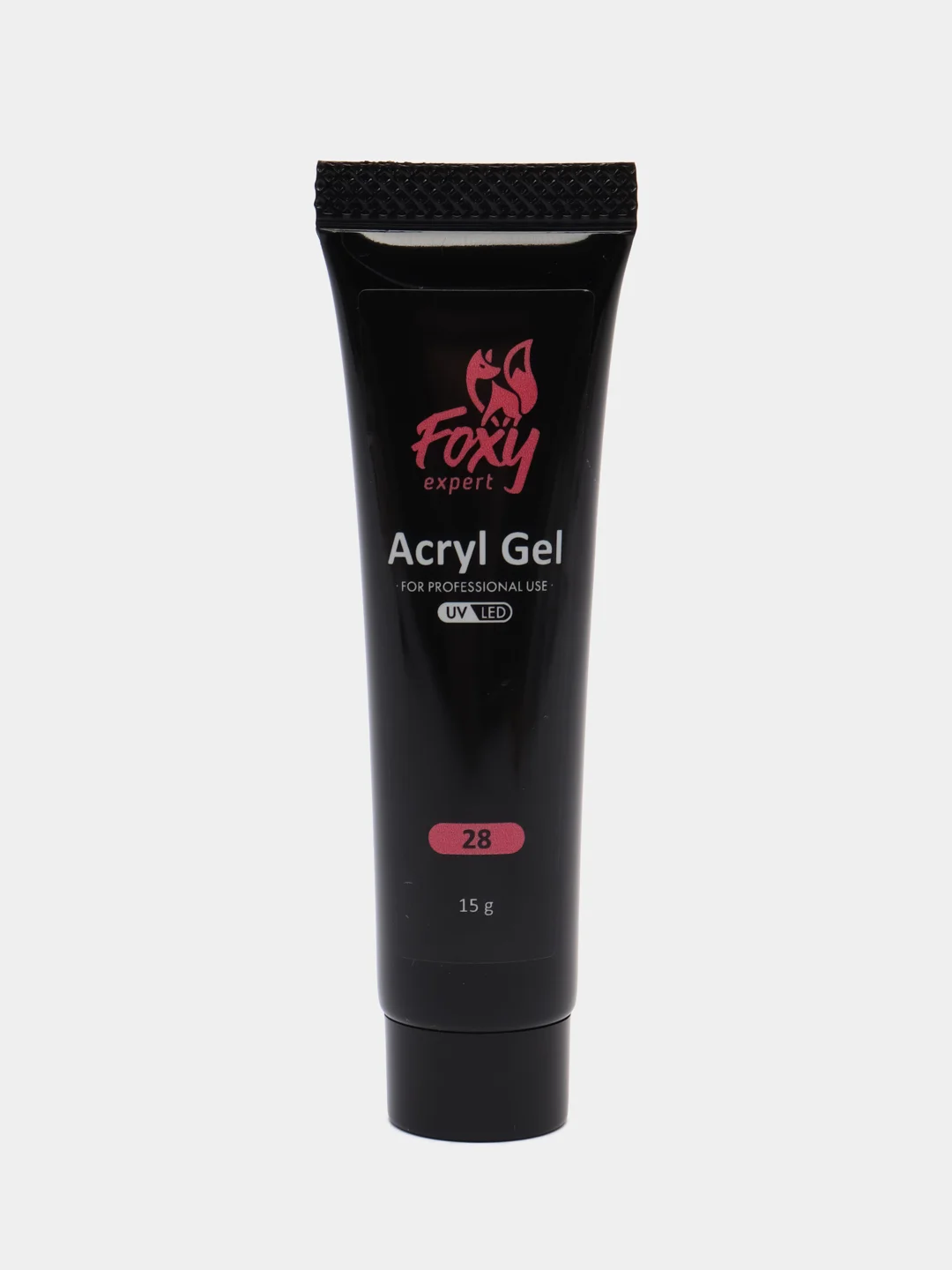 Розовый акрил-гель (Acryl gel) полигель FOXY EXPERT, для наращивания ногтей, цветной