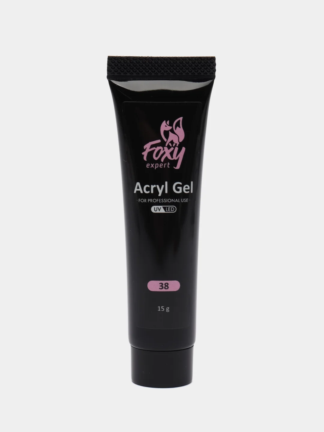 Белый акрил-гель (Acryl gel) полигель FOXY EXPERT, для наращивания ногтей, цветной