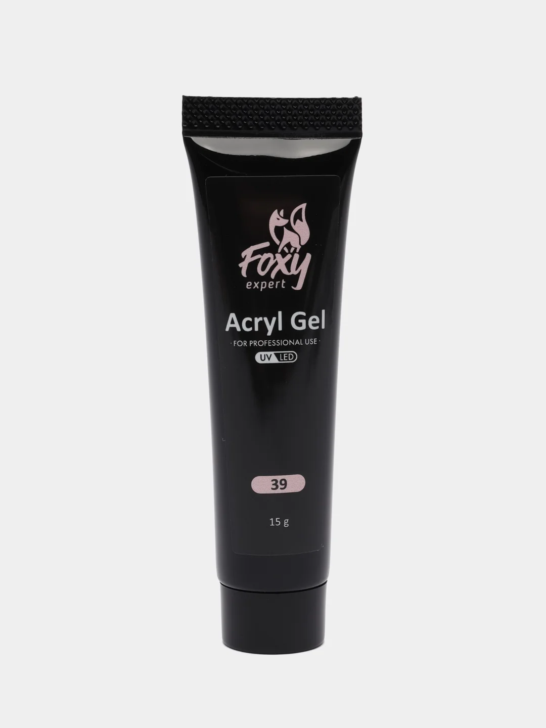 Светло-бежевый акрил-гель (Acryl gel) полигель FOXY EXPERT, для наращивания ногтей, цветной