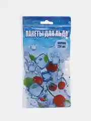 Синий пакет фасовочный для льда, 224 кубика