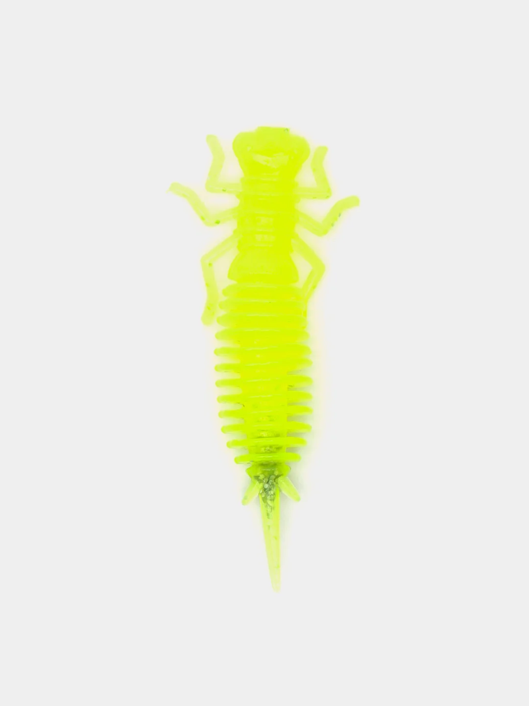 Лимонный силиконовые приманки, набор 8 штук, Larva, размер 64 мм, личинка стрекозы, ларва
