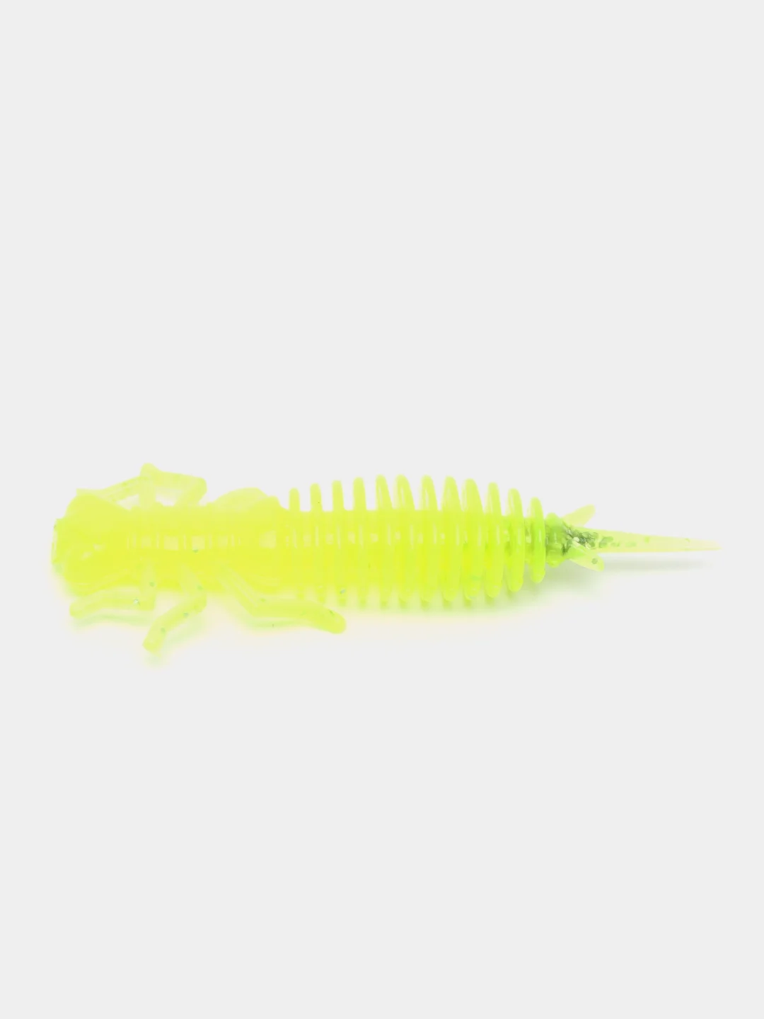 Лимонный силиконовые приманки, набор 8 штук, Larva, размер 64 мм, личинка стрекозы, ларва