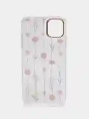 Бежевый меланж чехол для iPhone 11, 12, 13 Pro, XR, XS, X, 11 Pro Max, мраморный, противоударный