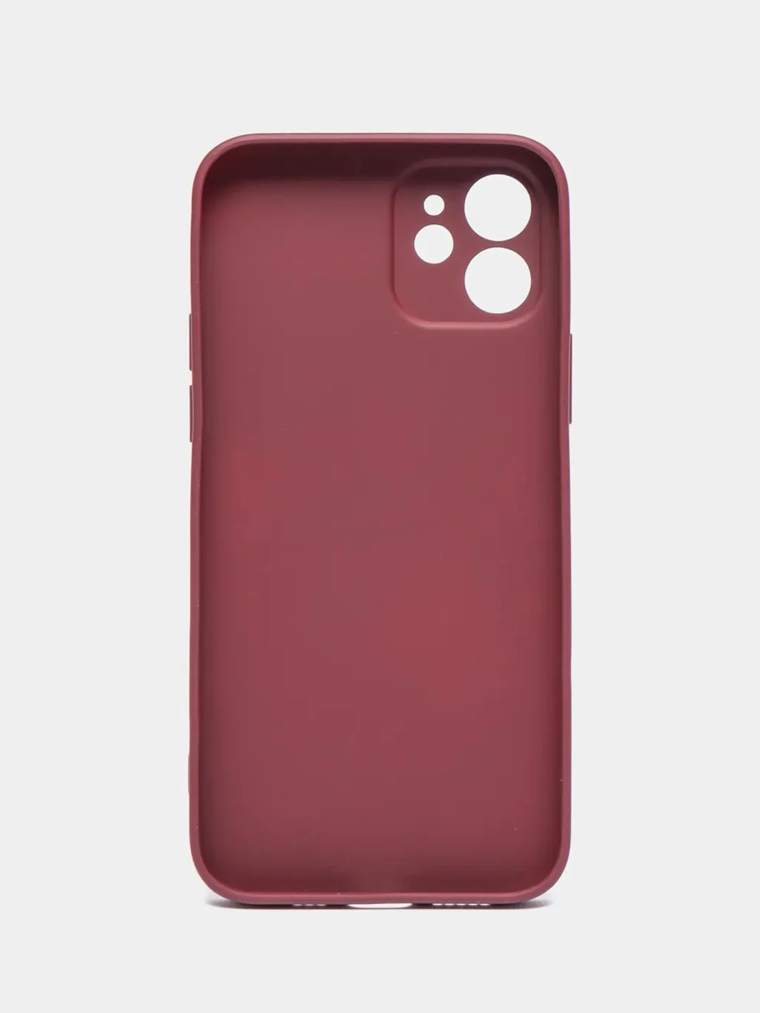 Тёмно-бордовый стеклянный силиконовый чехол на iPhone 13, 12, 11,  XR, 7, 8, SE, 8+, 7+, 6s, 6, Pro, Max