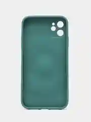 Зеленый стеклянный силиконовый чехол на iPhone 13, 12, 11,  XR, 7, 8, SE, 8+, 7+, 6s, 6, Pro, Max