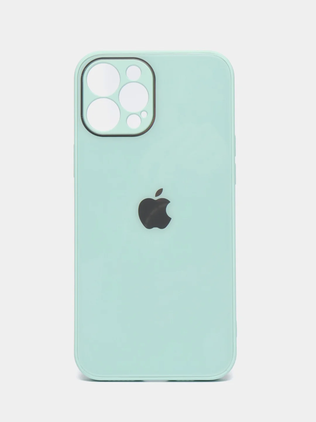Бирюзовый стеклянный силиконовый чехол на iPhone 13, 12, 11,  XR, 7, 8, SE, 8+, 7+, 6s, 6, Pro, Max
