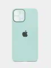 Бирюзовый стеклянный силиконовый чехол на iPhone 13, 12, 11,  XR, 7, 8, SE, 8+, 7+, 6s, 6, Pro, Max