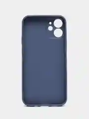 Темно-синий стеклянный силиконовый чехол на iPhone 13, 12, 11,  XR, 7, 8, SE, 8+, 7+, 6s, 6, Pro, Max
