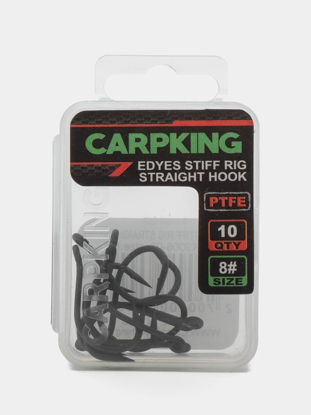 Крючок карповый с прямым жалом Carpking Stiff Rig Straight, 10 шт