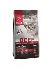 Сухой корм для кошек  Blitz Sensitive с говядиной, 2 кг