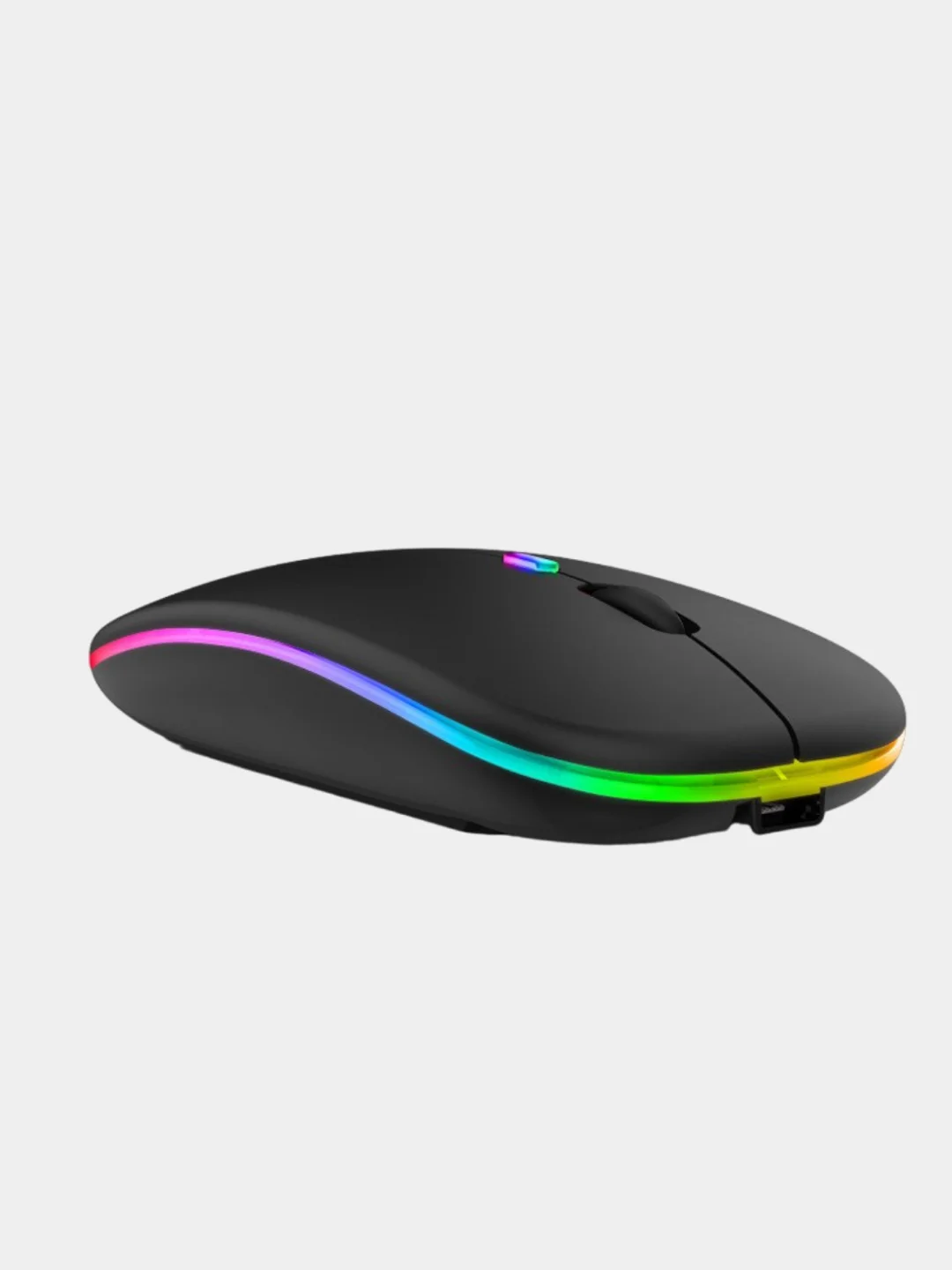 Угольный компьютерная мышь бесшумная, беспроводная, оптическая, RGB-подсветка, 800-1600 DPI