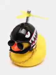 Угольный утка игрушка в машину, уточка в машину в шлеме с пропеллером в очках