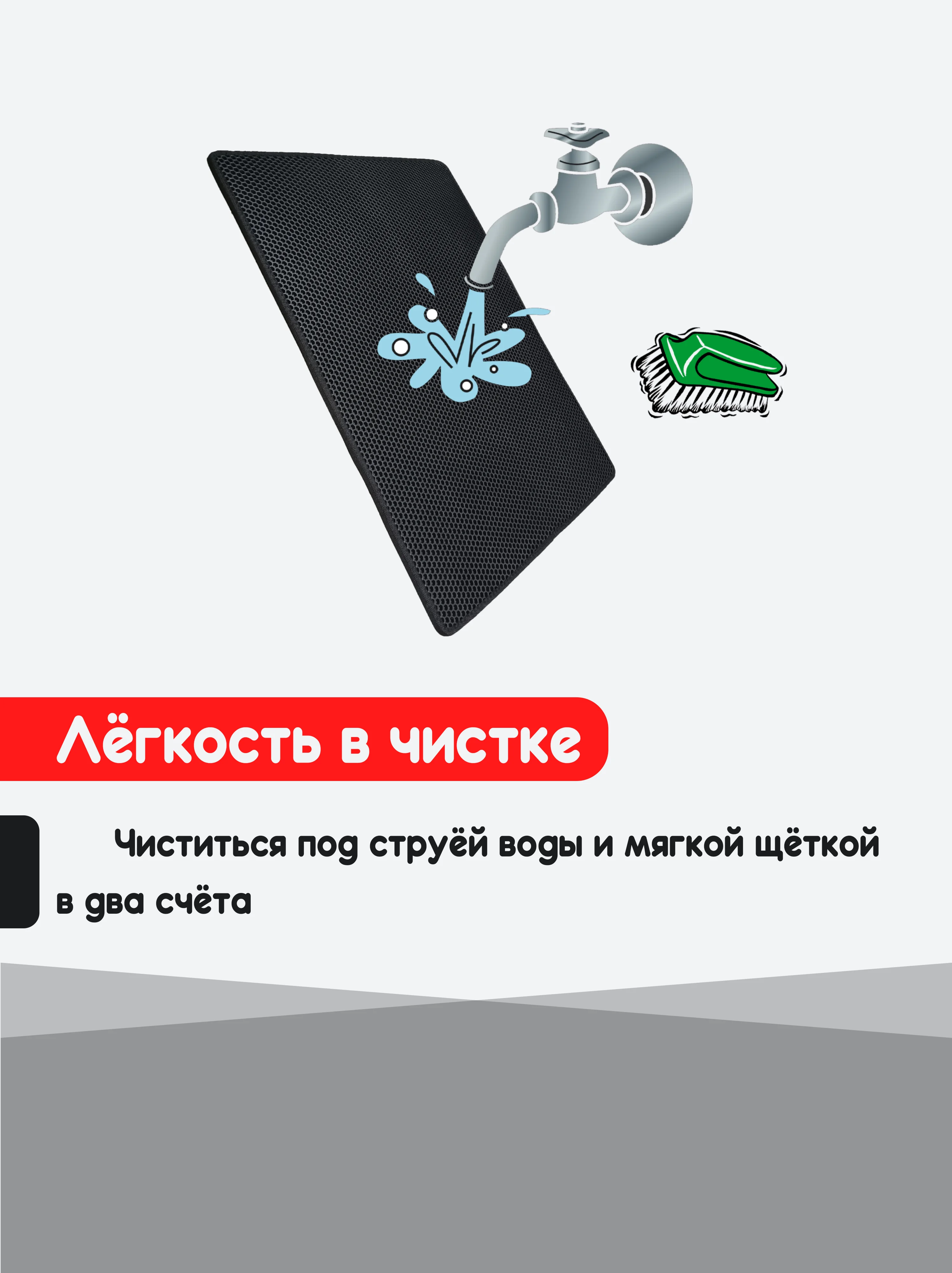Черный придверный коврик для прихожей и обуви, эва в прихожую дома, ева лоток в коридор, eva соты