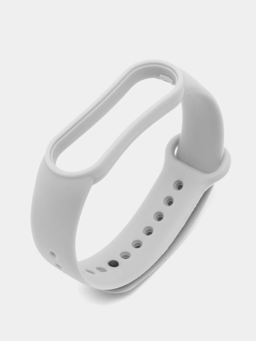 Серый ремешок Mi Band 5 / Mi Band 6, однотонный, силиконовый