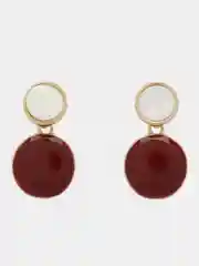 Серьги двойные, круглые