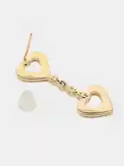 Белый серьги женские "Ассиметричные сердца"