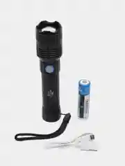 Черный мощный светодиодный фонарь YM-B99-P90 zoom