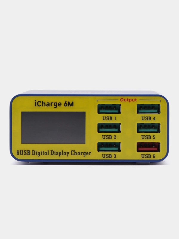 Зарядная станция Mechanic iCharge 6M (40W, 5USB/USB-QC3.0, дисплей)