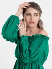 Зеленый платье женское, сарафан